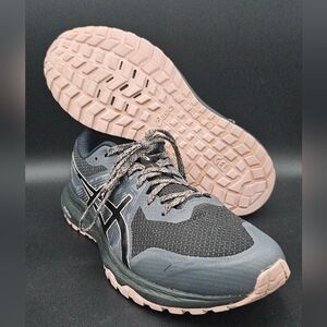 Size 11W - ASICS Gel Scram 6 Graphite Grey Peach Running Sneakers
